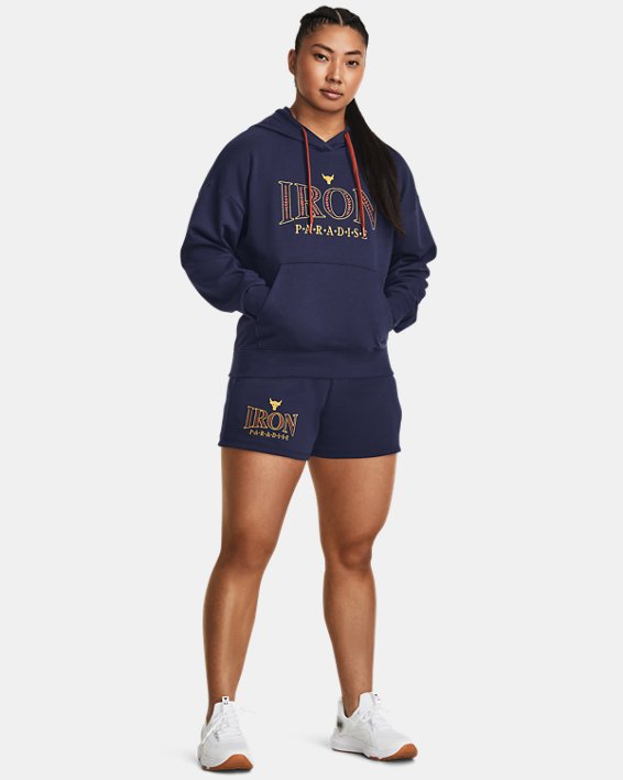Project Rock Everyday Hoodie aus French-Terry für Damen, Blue, pdpMainDesktop image number 2